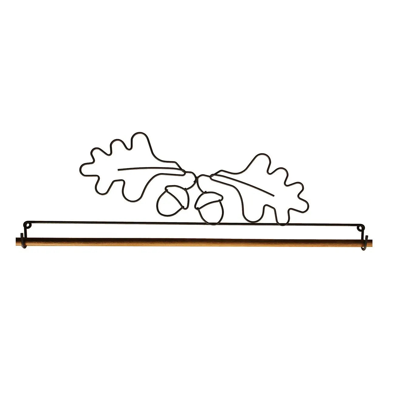 16in Acorn & Oakleaf Holder Silver With Dowel