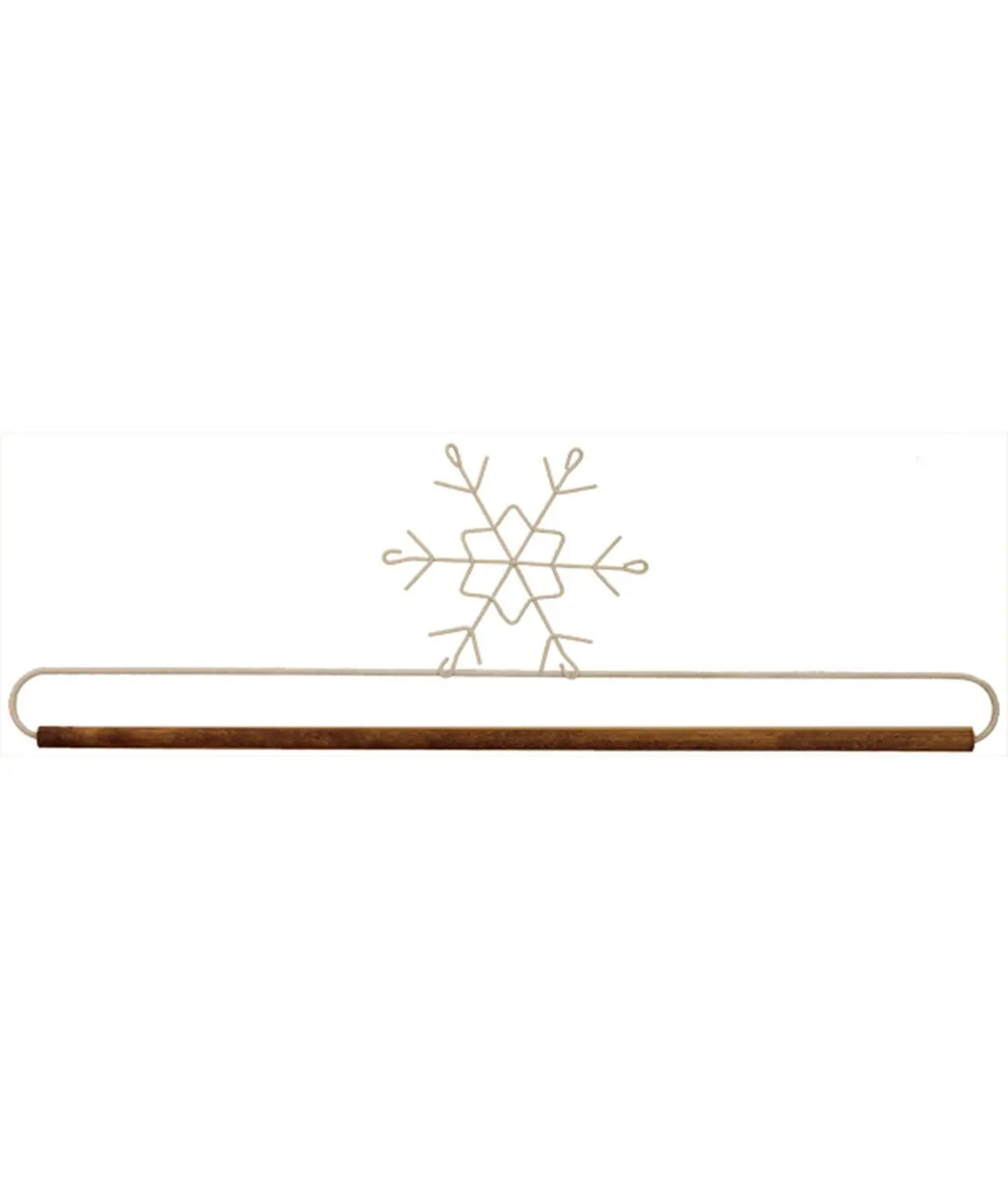 16in Snowflake Holder With Dowel Tex White