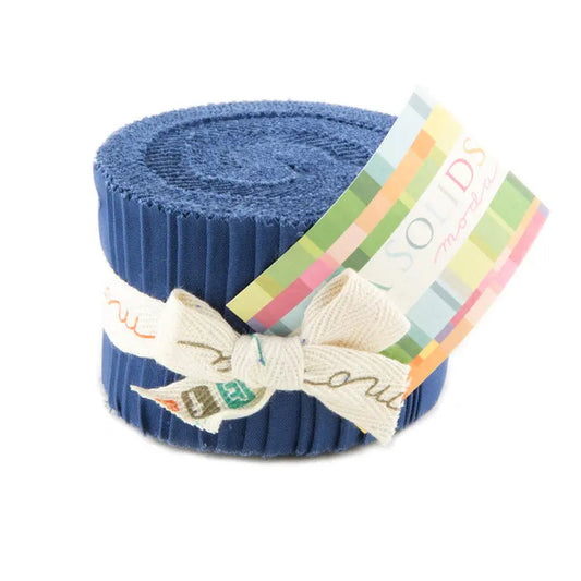 Blue Bella Solids Junior Jelly Roll Precuts
