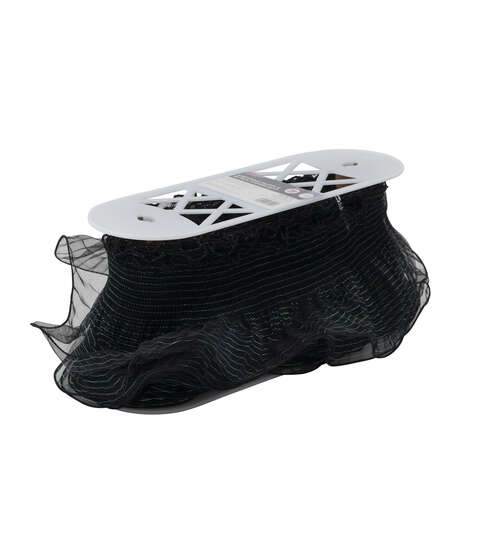 Yaya Han Sew On Mermaid Ruffle Black Iridescent Trim - Per Yard