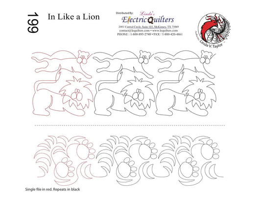 199 In Like A Lion Pantograph by Linda V. Taylor