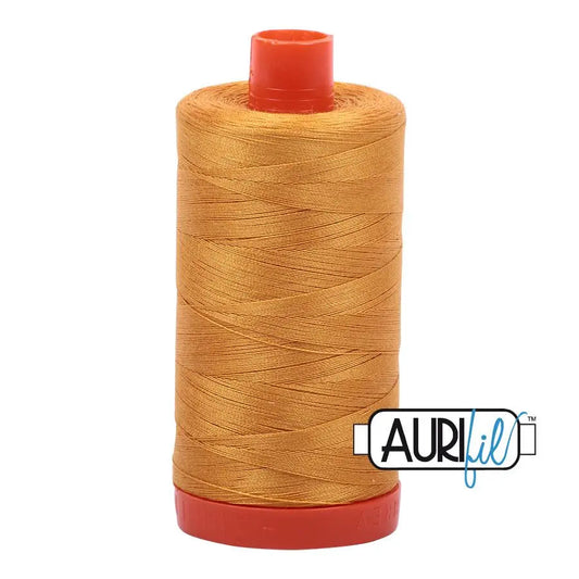 2140 Orange Mustard Aurifil Large Spool Cotton 50wt
