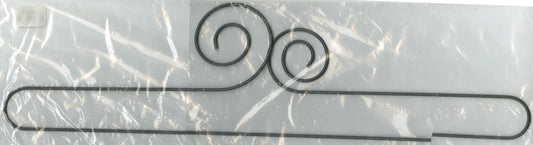 24in Double Scroll Split Btm Hanger Silver Tex