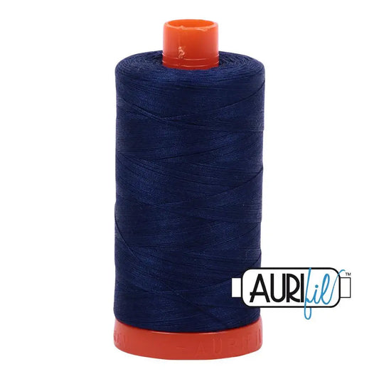 2784 Dark Navy Aurifil Cotton 50wt Large Spool