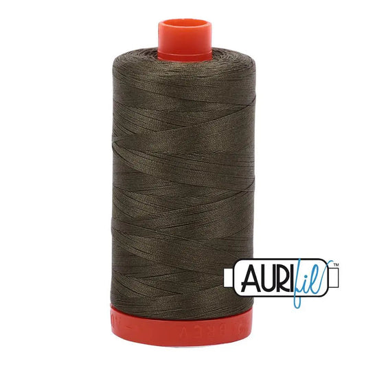 2905 Army Green Aurifil Cotton 50wt Large Spool