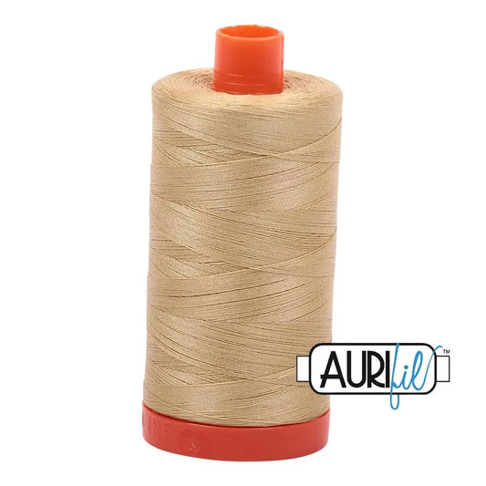 2915 Very Light Brass Aurifil Cotton 50wt Large Spool