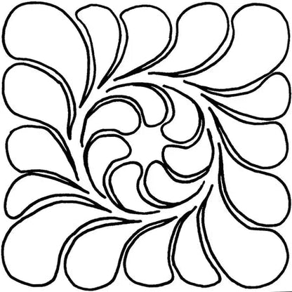 30460 Feather Block Stencil 7-1/2 X 7 1/2"