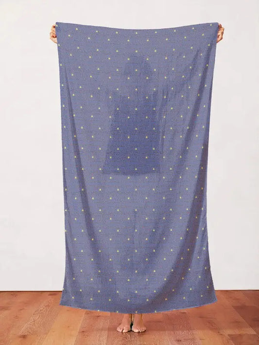 Blue Night Of The Nutcracker Metallic Stipe Cotton 44"/45" Fabric Per Yard