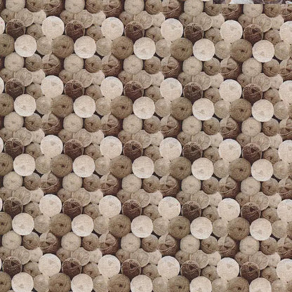 Brown Sepia My Pet Family Yarn Balls Cotton 44"/45" Fabric Per Yard
