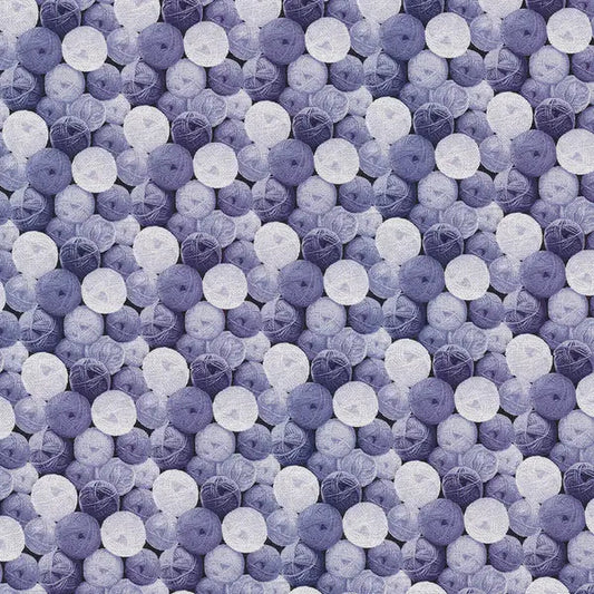 Purple My Pet Family Yarn Balls Cotton 44"/45" Fabric Per Yard