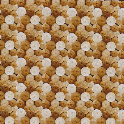 Brown Gold My Pet Family Yarn Balls Cotton 44"/45" Fabric Per Yard
