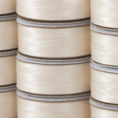 Super Bobs Poly #655 Off White (M-Style) 12 pack pre-wound bobbins