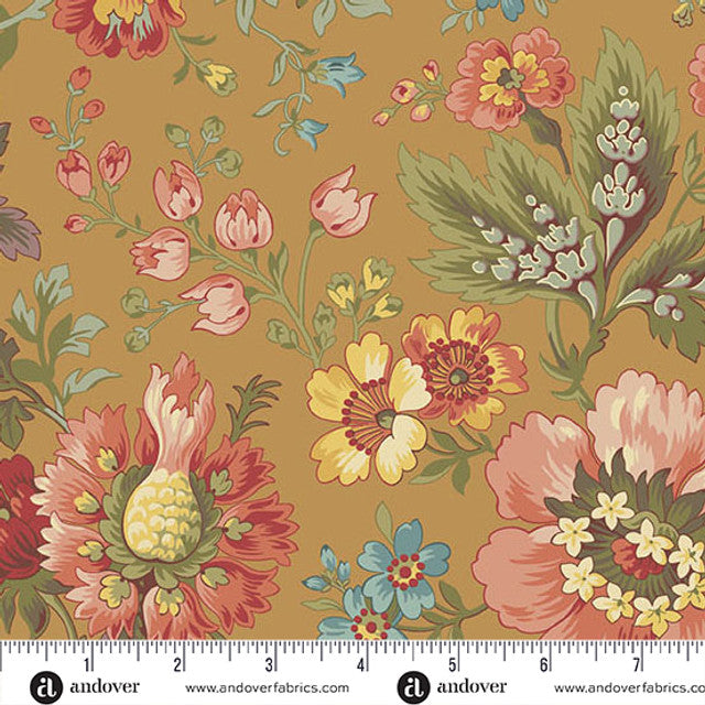 Milk and Honey Yellow Farmer's Daughter 108's Cotton Wideback Fabric Per Yard
