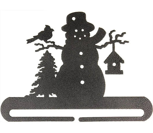 8in Frosty Snowman Split Bottom Holder Charcoal