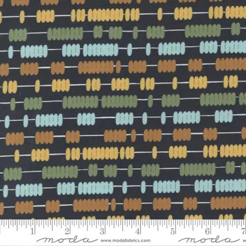 ABC XYZ Black Abacus Blenders 44"/45" Fabric Per Yard