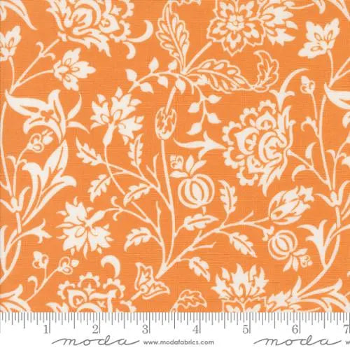Agatha Road Pumpkin Harvest Floral 44"/45" Fabric Per Yard