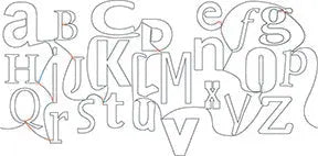 1722 Alphabet Soup Pantograph