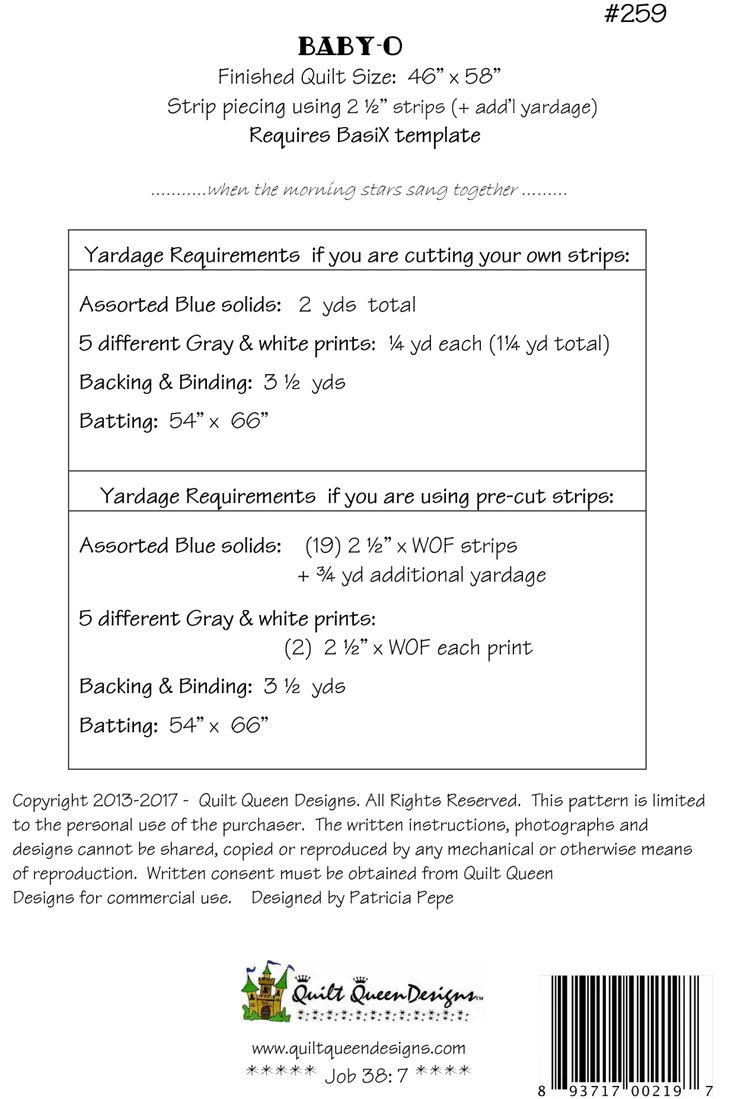 BasiX Baby-O Pattern