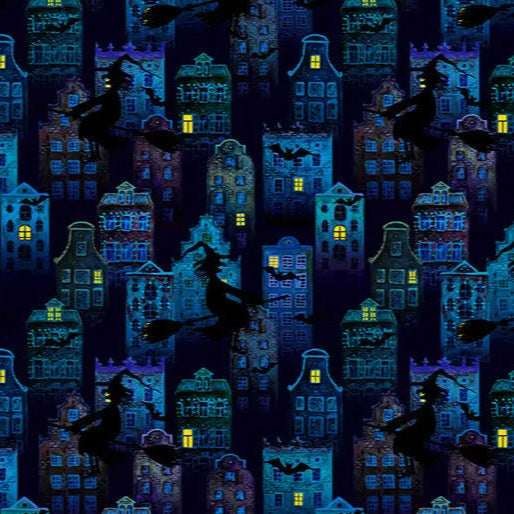 Batty Witch Digital Cuddle Multi Fabric - ( 1 3/4 Yard Pack )