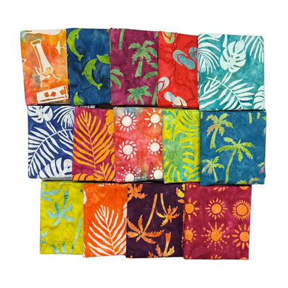 Beachy Batiks Fat Quarter Bundle - Set of 14