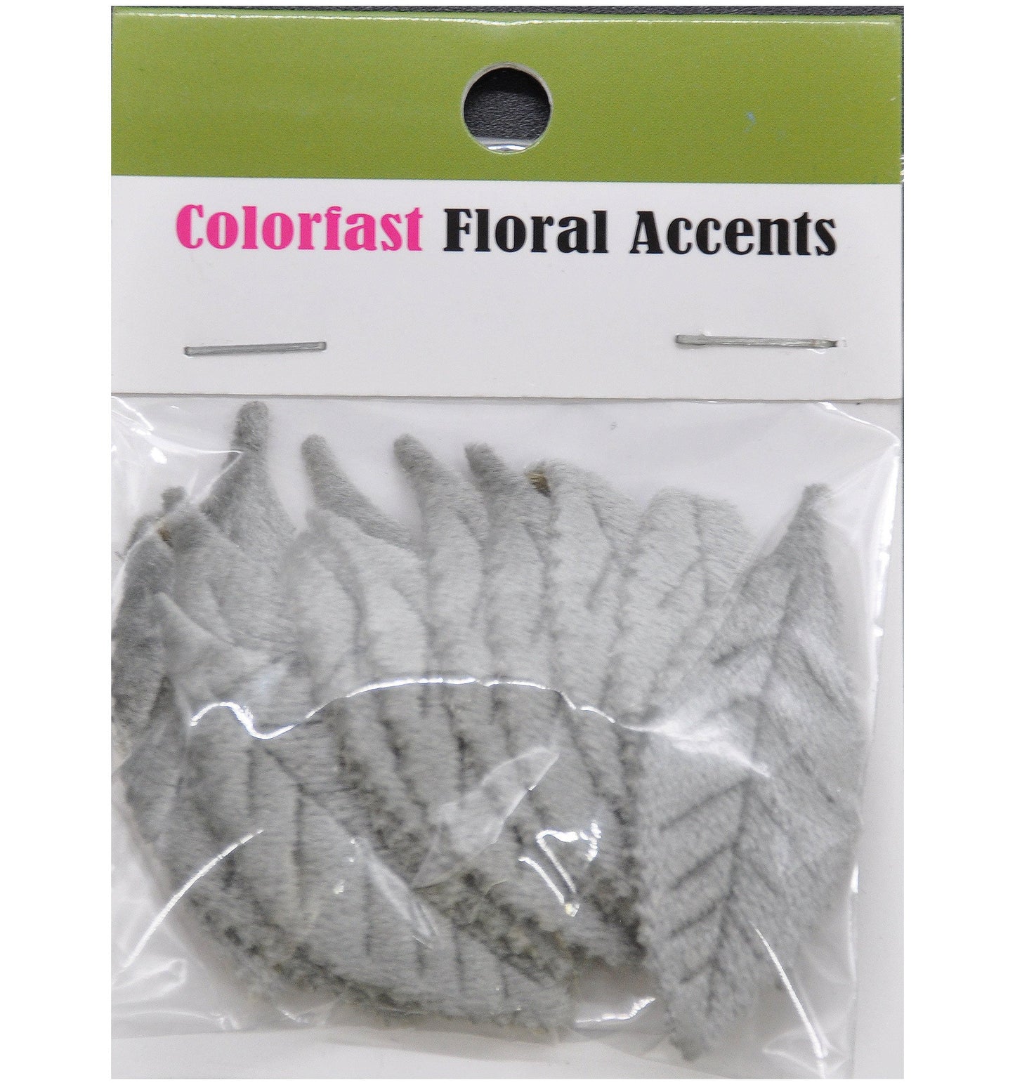 Belagio Enterprises - 12pcs Velvet Leaf Appliques - 1 3/4" x 2" (6 Cards Per Order) - BPPL-A1-49 Gray