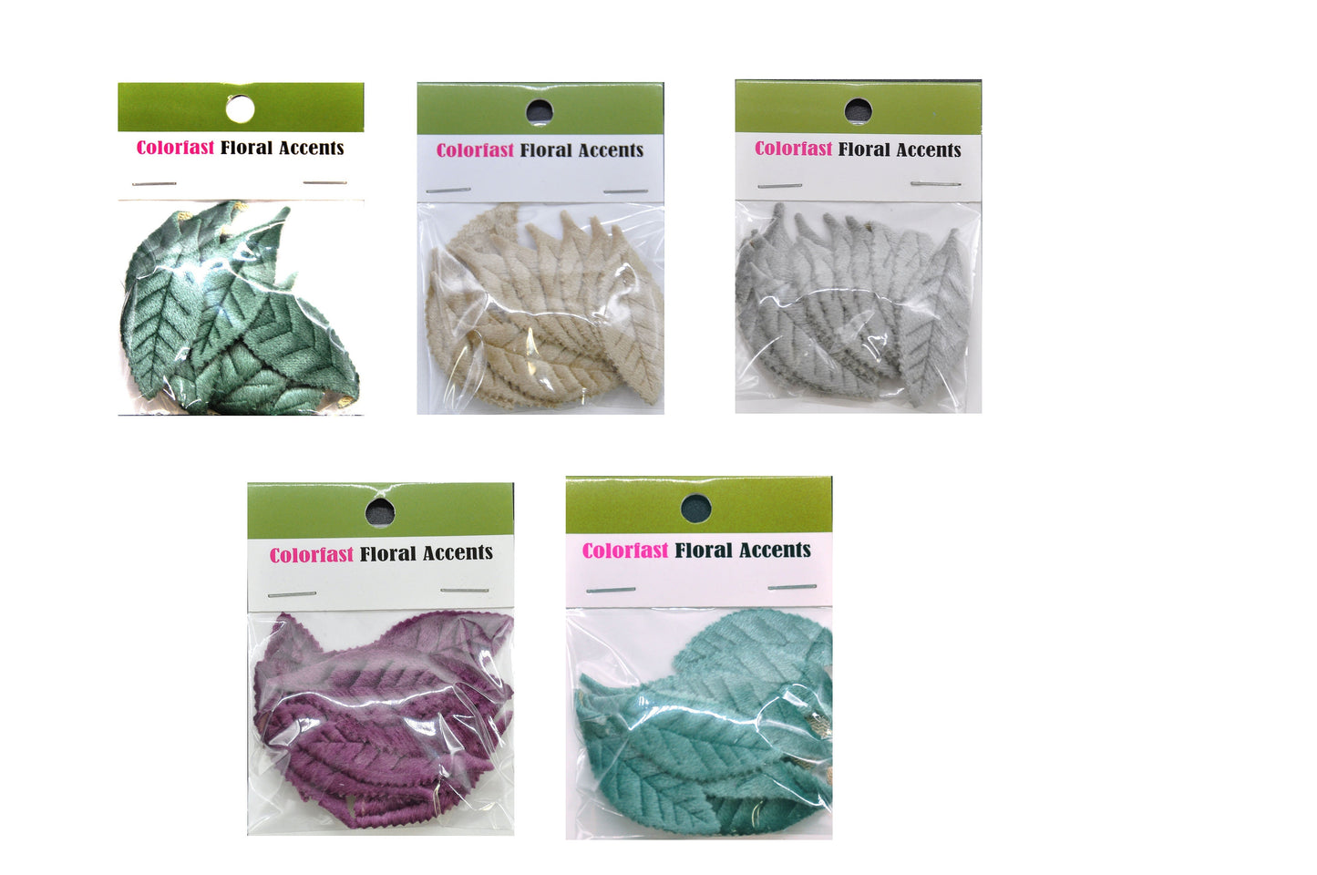 Belagio Enterprises - 12pcs Velvet Leaf Appliques - 1 3/4" x 2" (6 Cards Per Order) - BPPL-A1-70