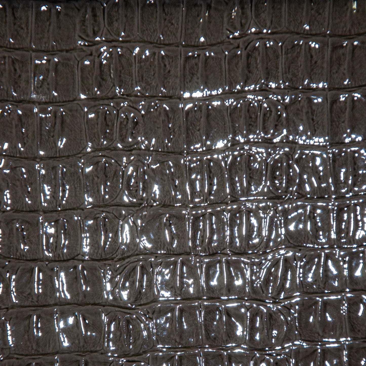 Belagio Enterprises - 17" X 36" Faux Crocodile Vinyl Fabric | BCV-49 Dark Grey