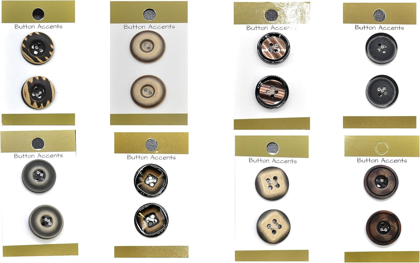 Belagio Enterprises - 2pcs Colorfast Resin Buttons (6 Cards Per Order) | BPP-B7 Brown