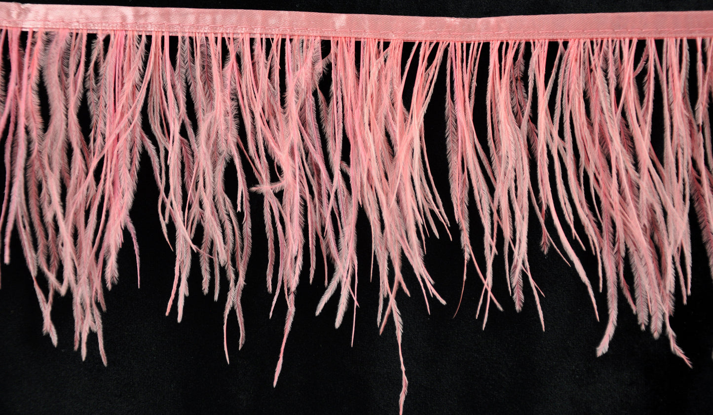 Belagio Enterprises - 6-inch Ostrich Feather Trim (11 Yard Bolt) - B-1139-08 Coral