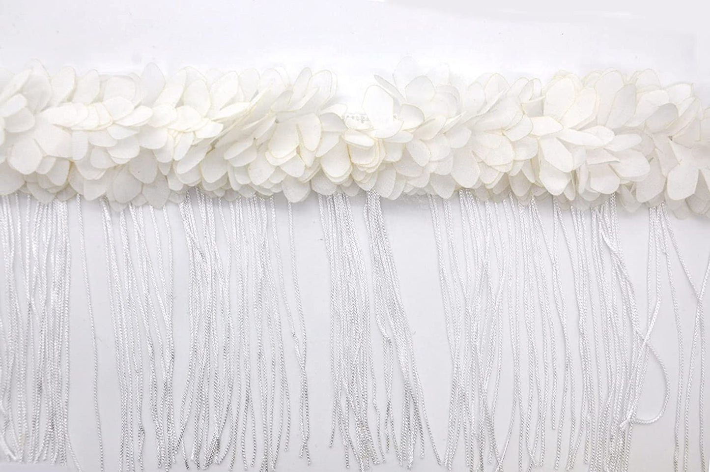 Belagio Enterprises Chainette Fringe, White, Beige  and Black