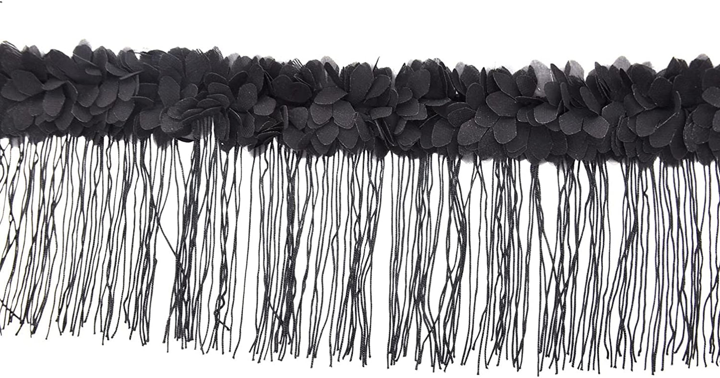 Belagio Enterprises Chainette Fringe, White, Beige  and Black