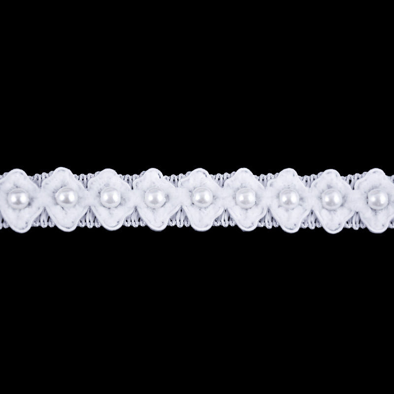 Belagio Enterprises - Venice Lace Trim with Pearl - 1/2" Width (10 Yard Roll) - BPV-303