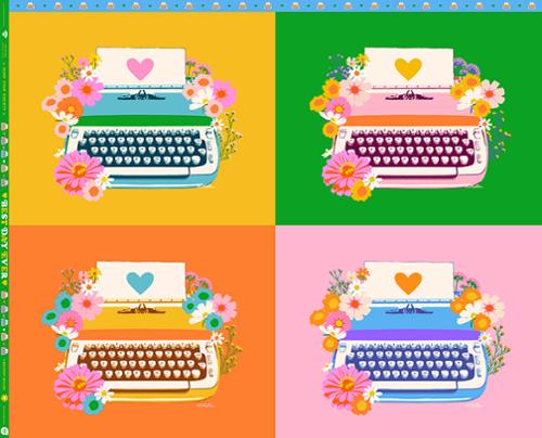 Best Day Ever Multi Typewriter 36" x 44" Panel