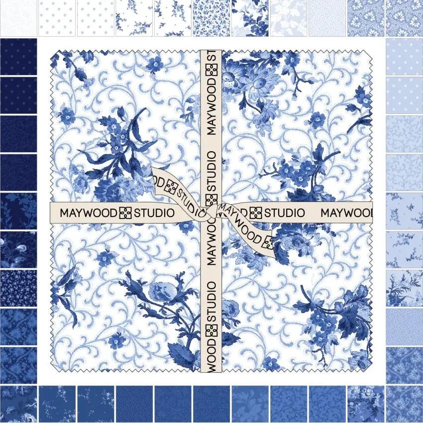 Blue Belle Floral - 10" Squares (42 pcs)