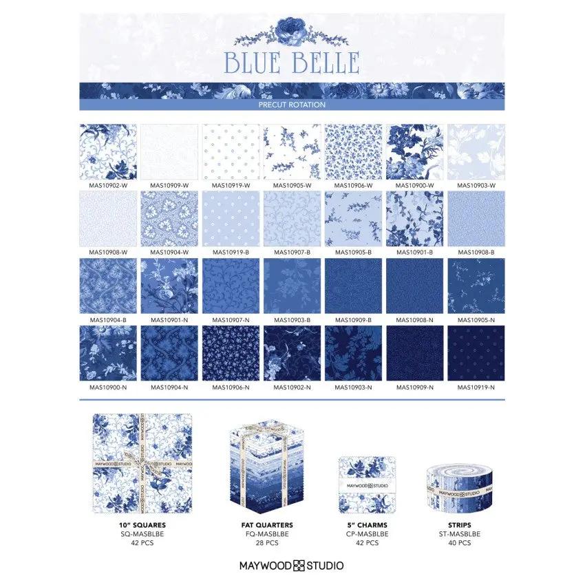Blue Belle Floral - 10" Squares (42 pcs)