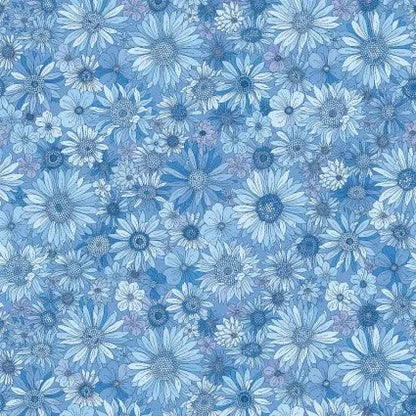 Blue Best Friends Sleepovers Cotton Wideback Fabric per yard