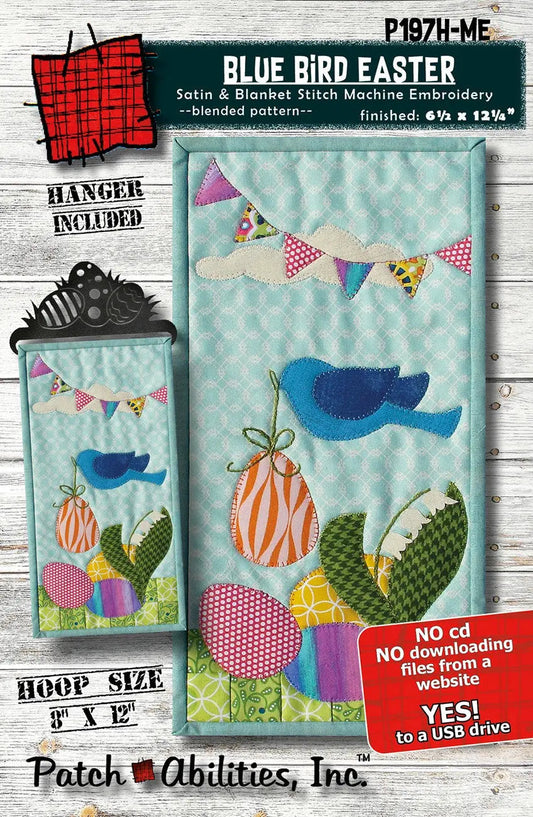 Blue Bird Easter Machine Embroidery Version with Hanger