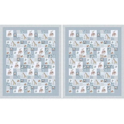 Blue Double Lush Velvet 58/60" Blue Safari Stargazing