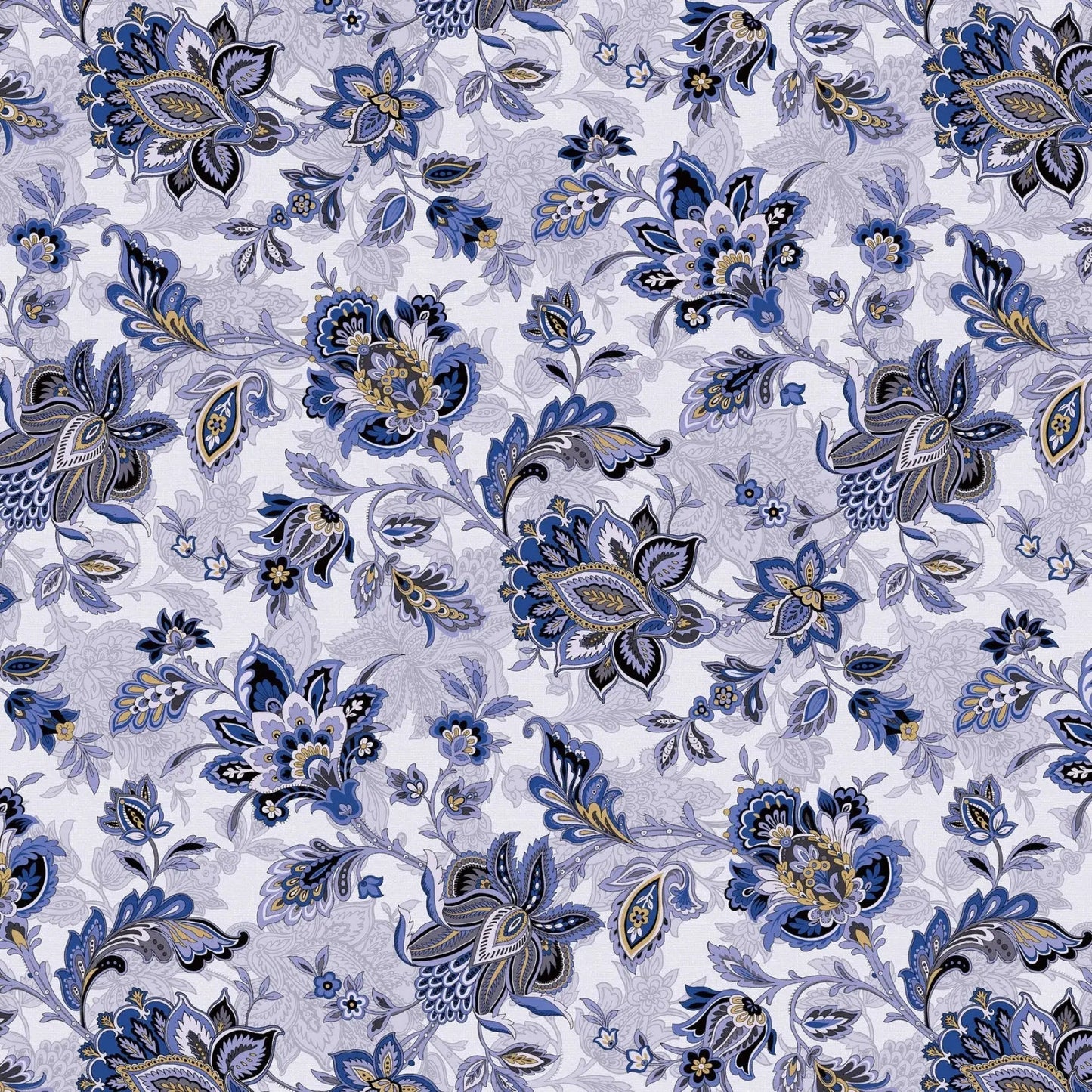 Blue Footstool Cotton Wideback Fabric - ( 1 3/8 Yard Pack )