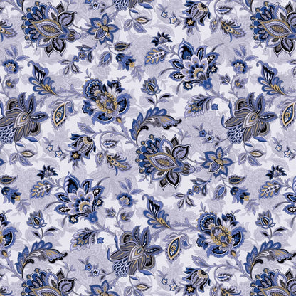 Blue Footstool Cotton Wideback Fabric - ( 1 3/8 Yard Pack )
