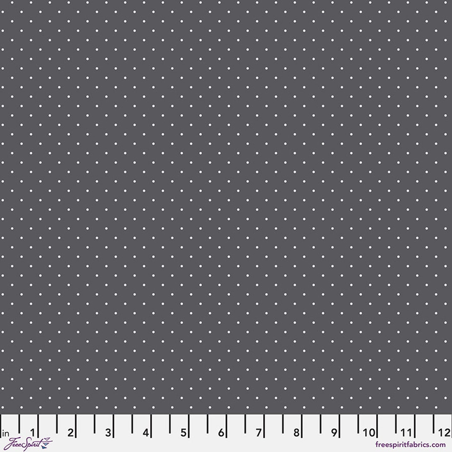 Carbon Tiny Dots True Colors 43/44" Cotton Fabric Per Yard