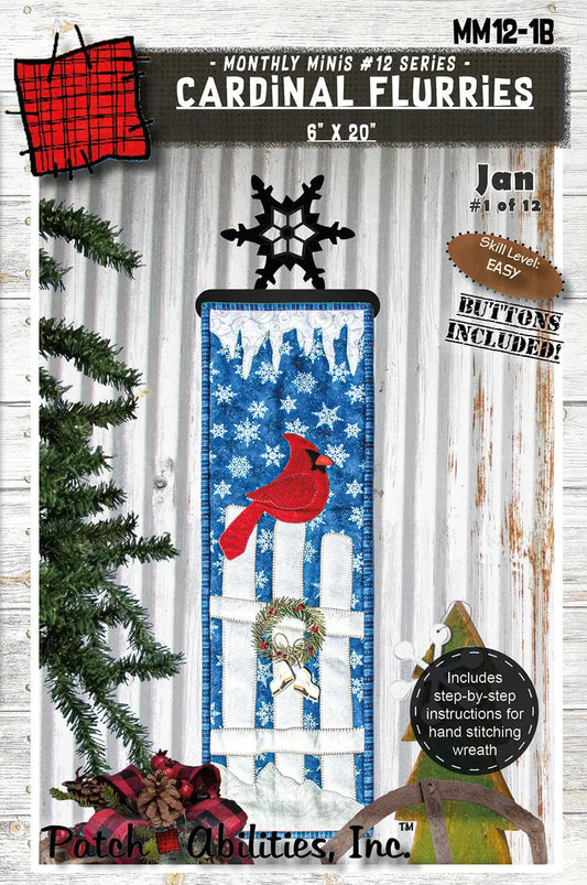 Cardinal Flurries with buttons