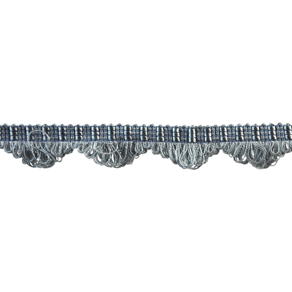 Colors Collection - 1" width Looped Border Fringe (25 Yard Roll) - BR-7004-03 Light Blue