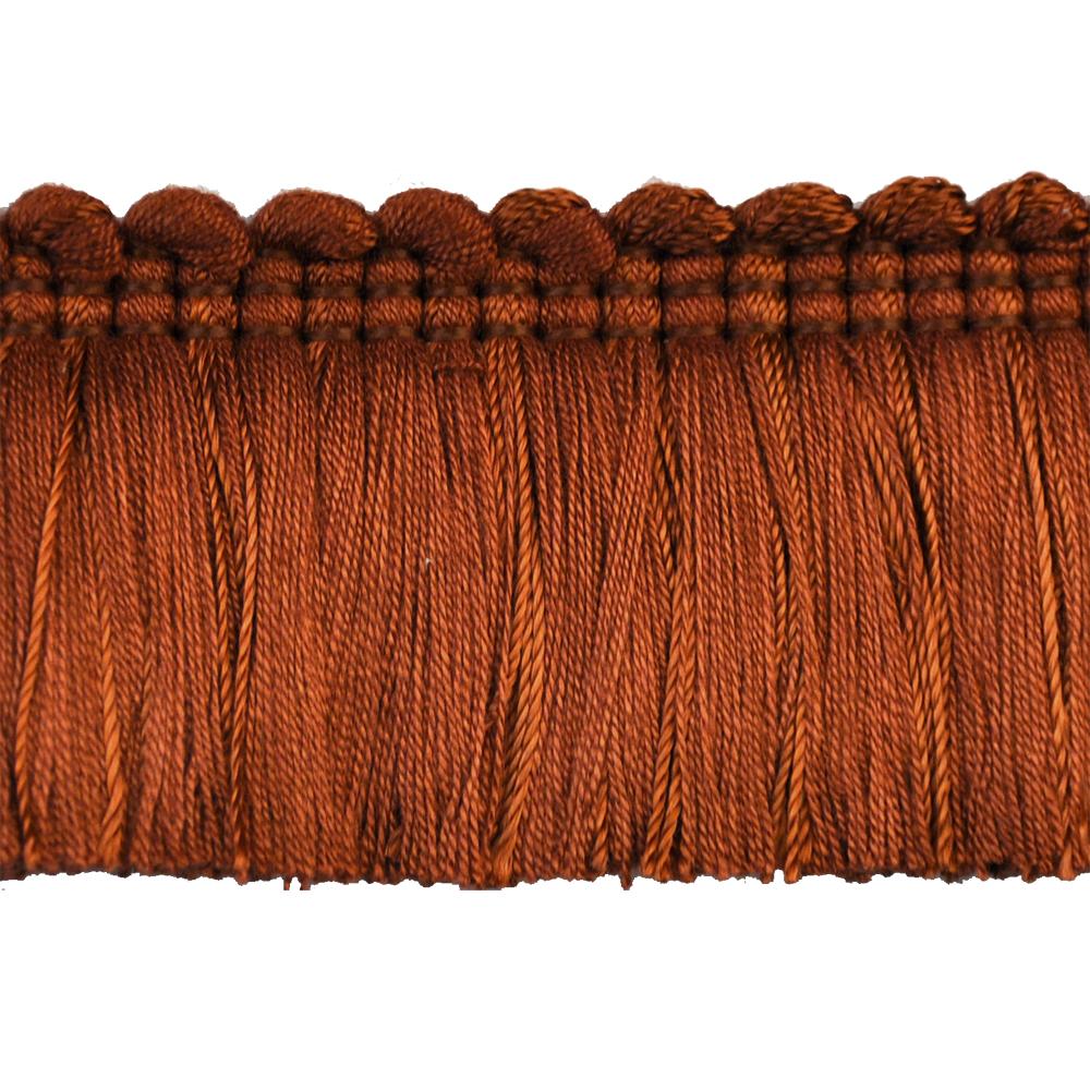 Colors Collection - 2" Brush Fringe (25 Yard Roll)-BF-4018-118 Burnt Orange