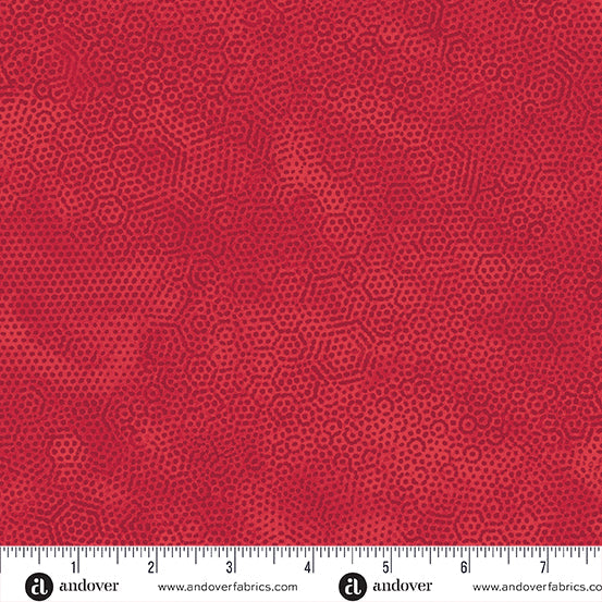 Red Fire Engine Dimples Cotton Wideback Fabric Per Yard