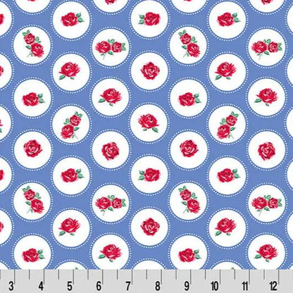 Cottage Rose Lane Brighton Quilting Cuddle Blue Bonnet Fabric per yard