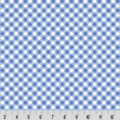 Cottage Rose Lane Gingham Quilting Cuddle Blue Bonnet Fabric per yard