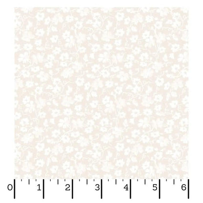 Cream Packed Ditsy La Fleur Flannel Cotton 42"/43" Fabric Per Yard