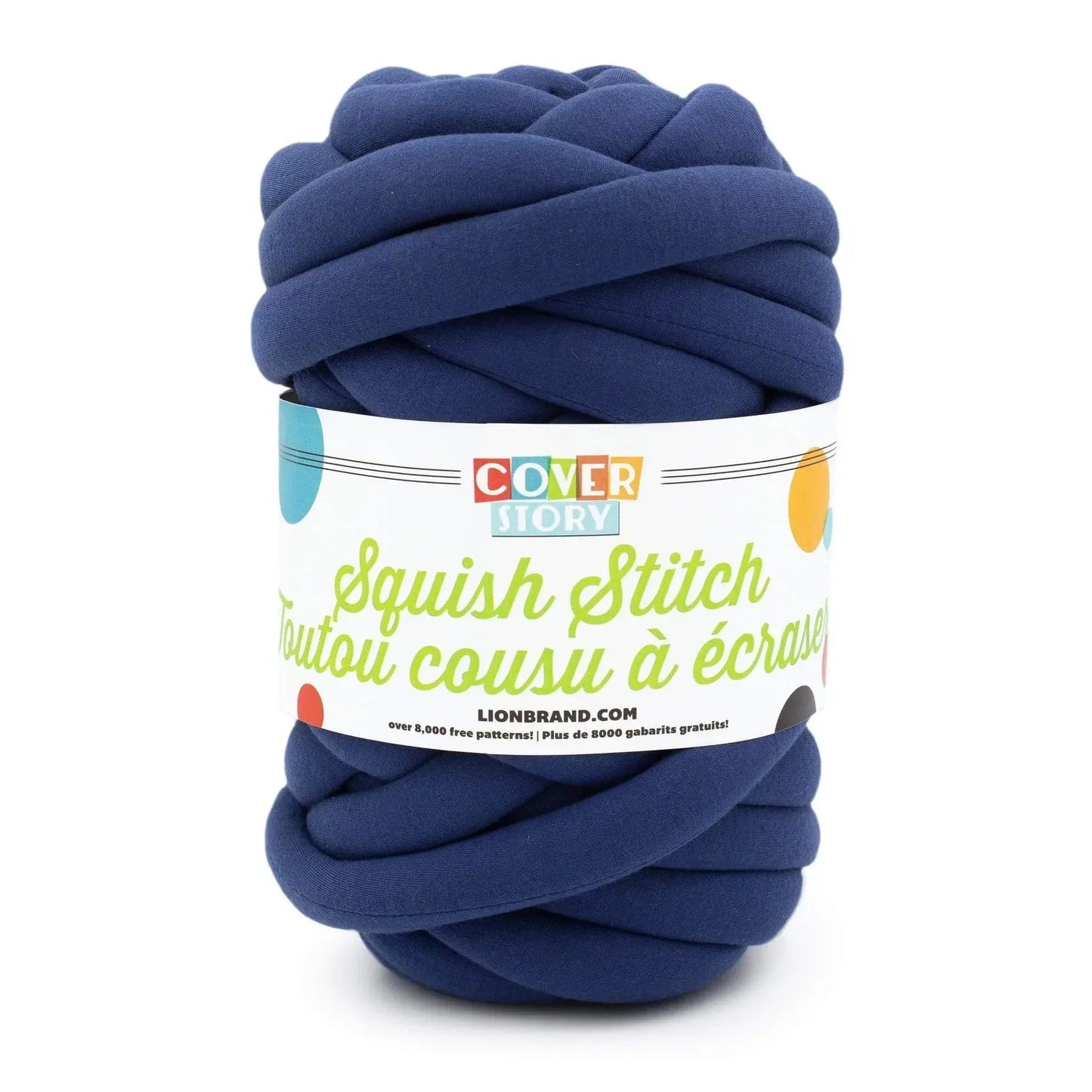 Dark Blue Navy Peony Squish Stitch Yarn