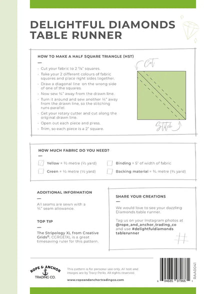 Delightful Diamonds Table Runner